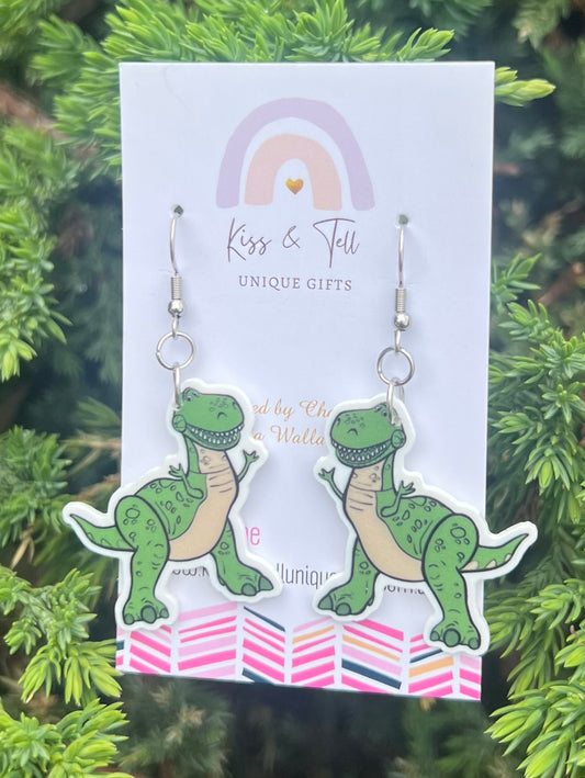 Rex Dinosaur Dangle Earrings