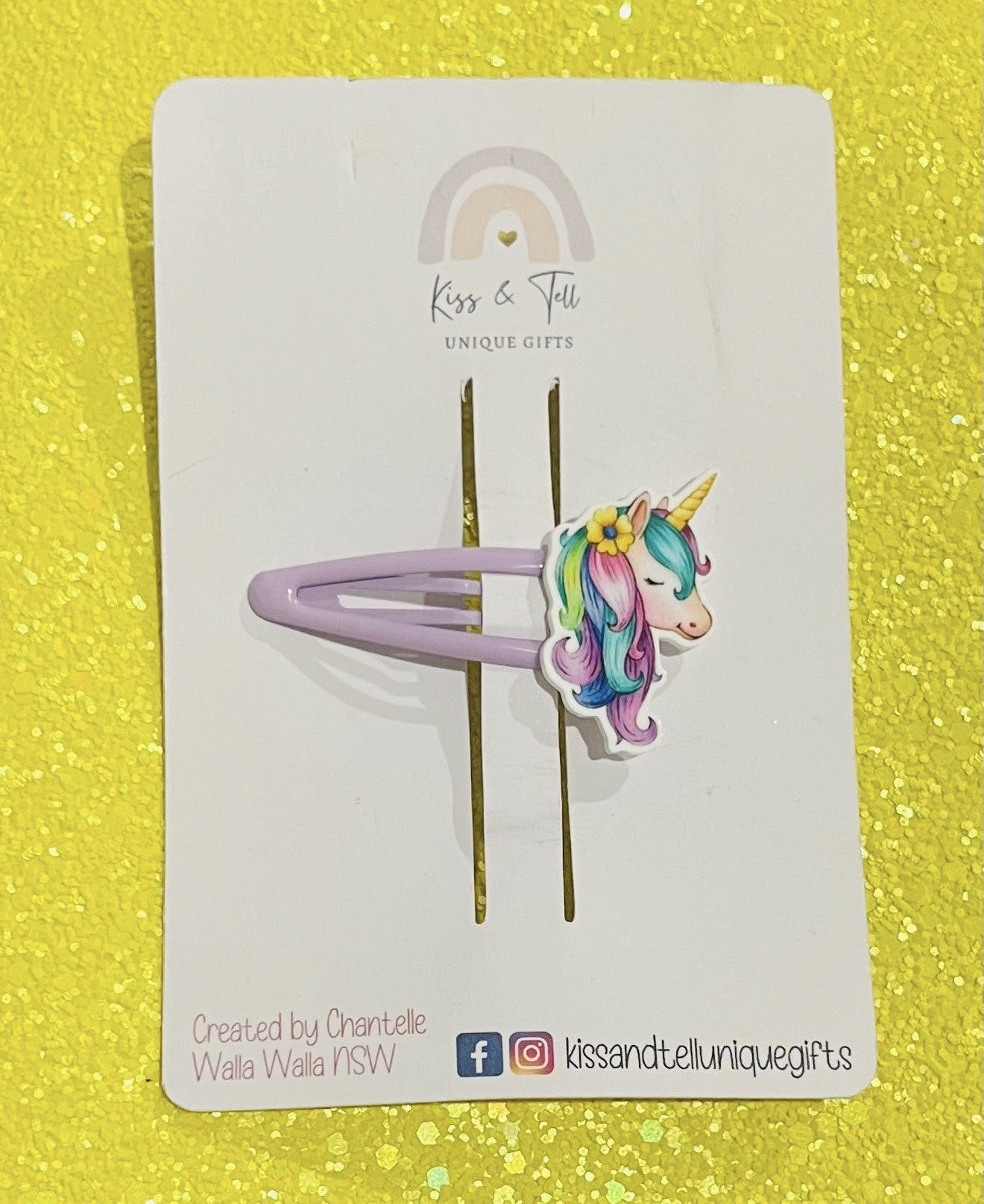 Pretty Unicorn Hair Clips
