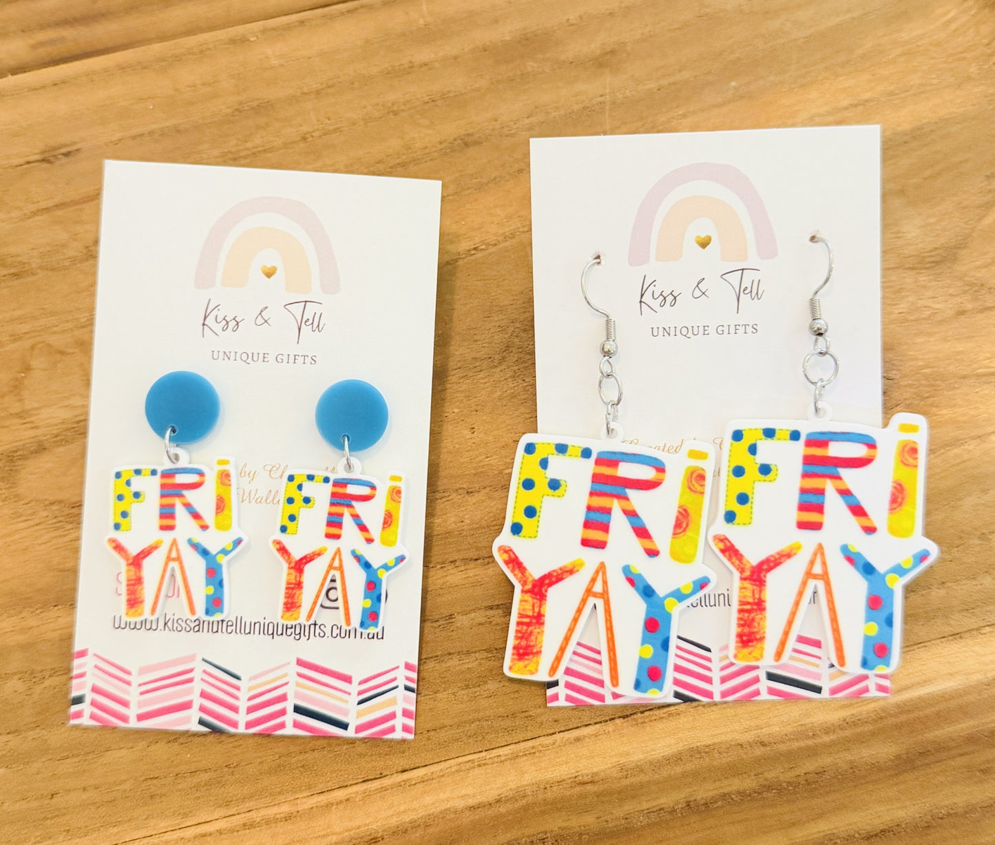 Colourful FRIYAY Dangle Earrings