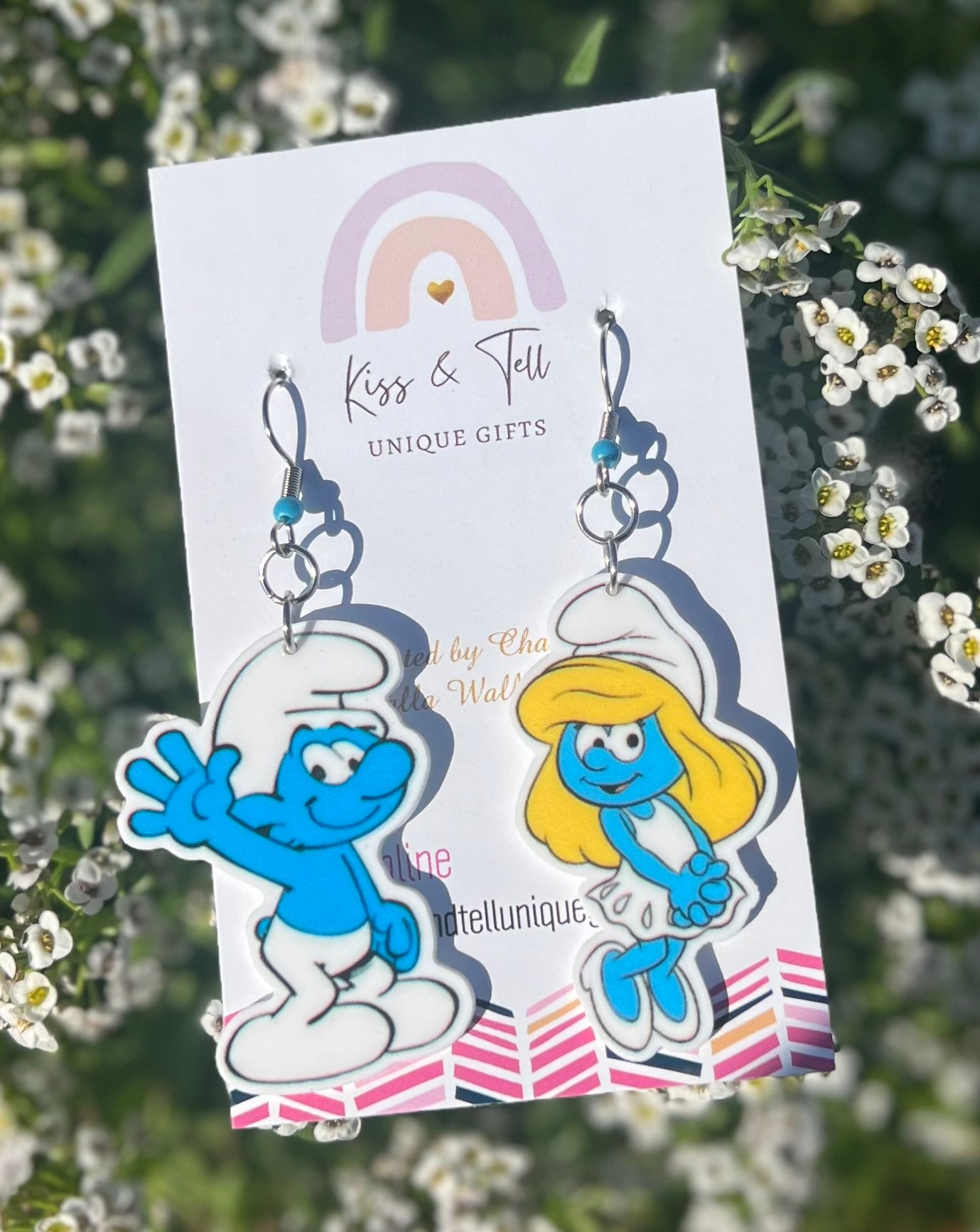 Smurf Couple Dangle Earrings