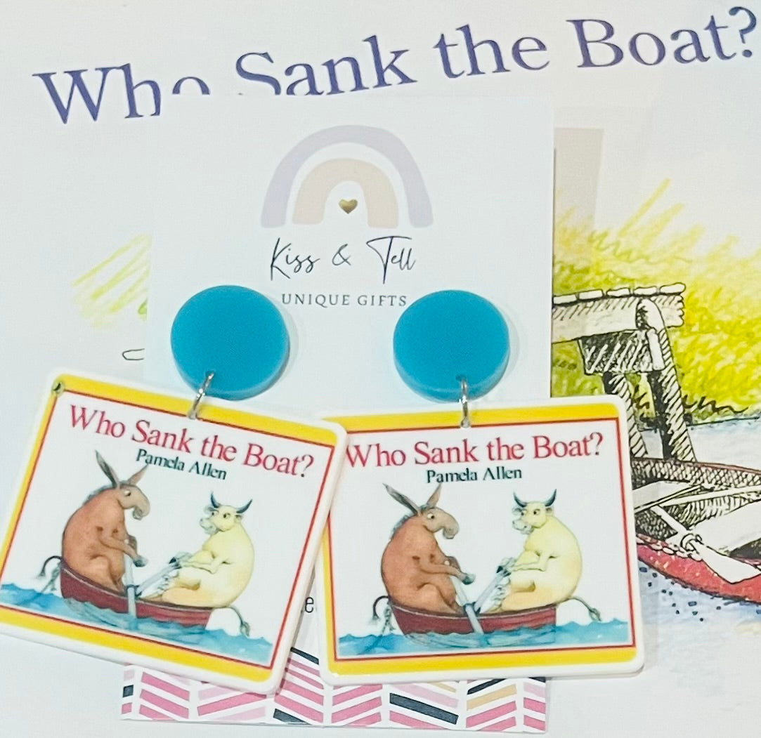 Who Sank The Boat Book Earrings