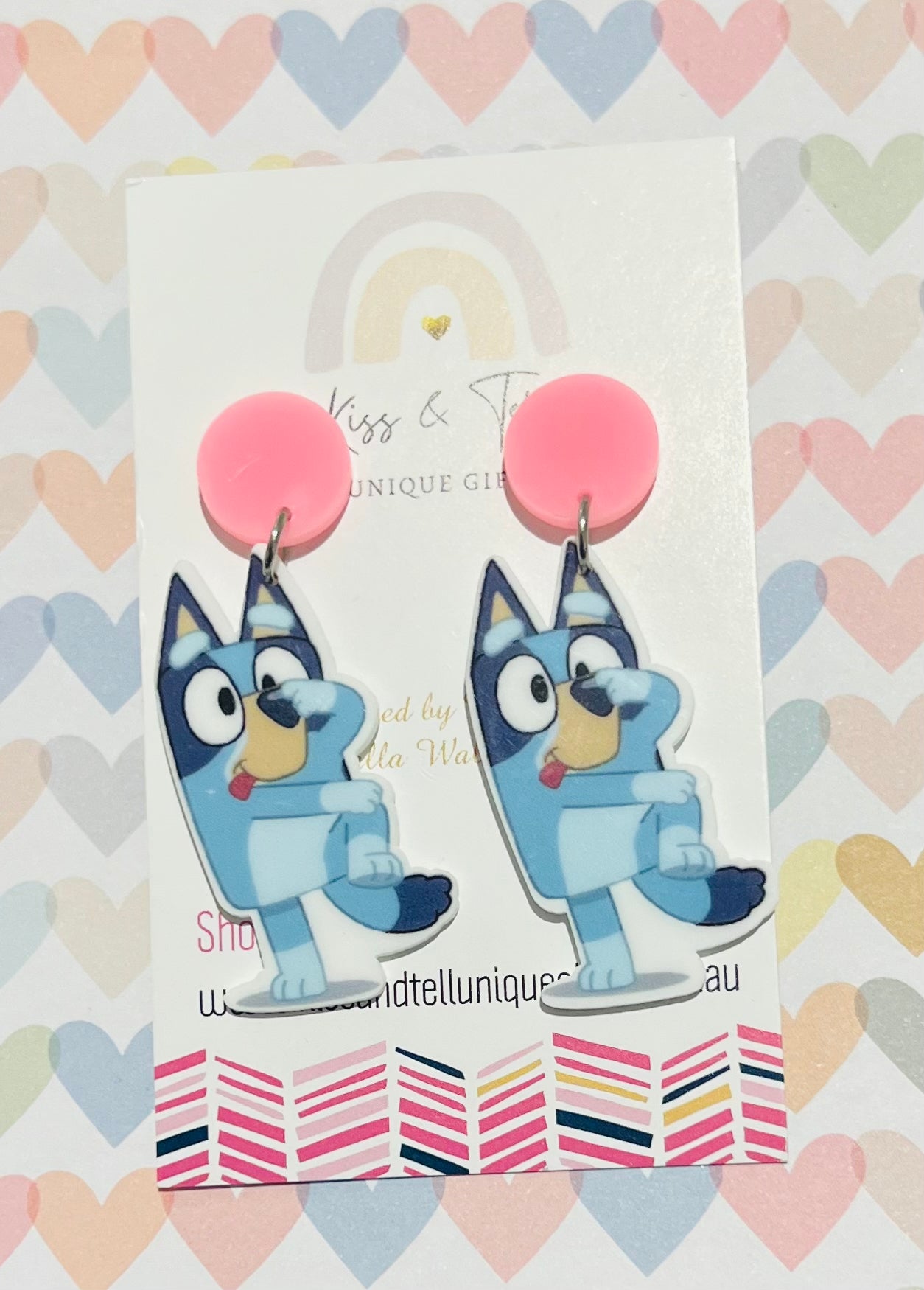 Dancing Bluey Dangle Earrings