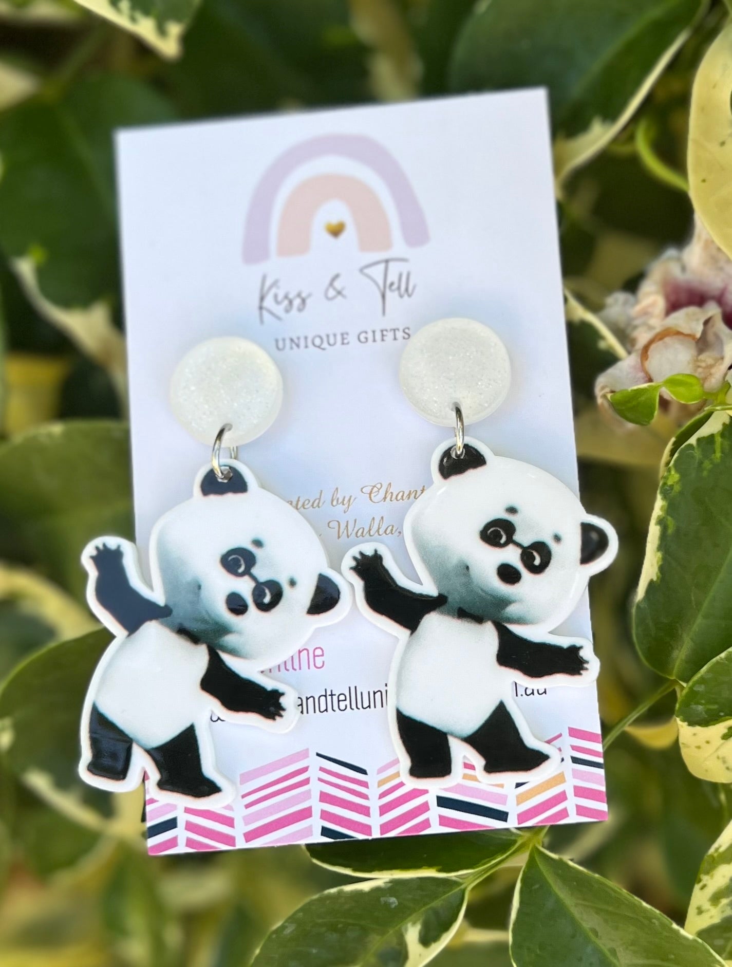 Cute Panda Bear Dangle Earrings