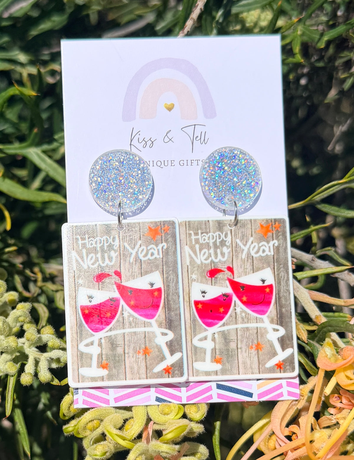 Happy New Year Dangle Earrings