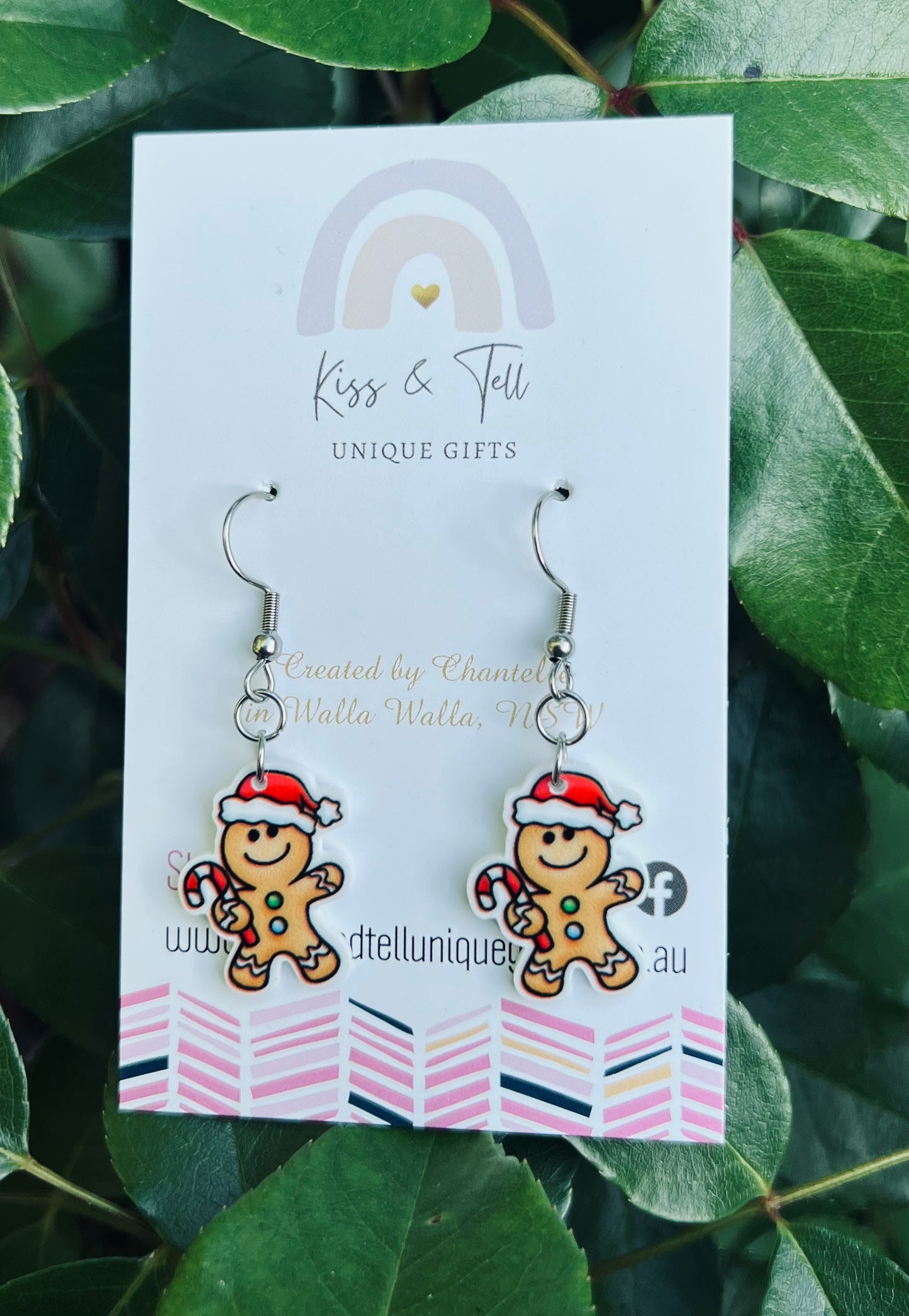 Small Gingerbread Man Dangle Earrings