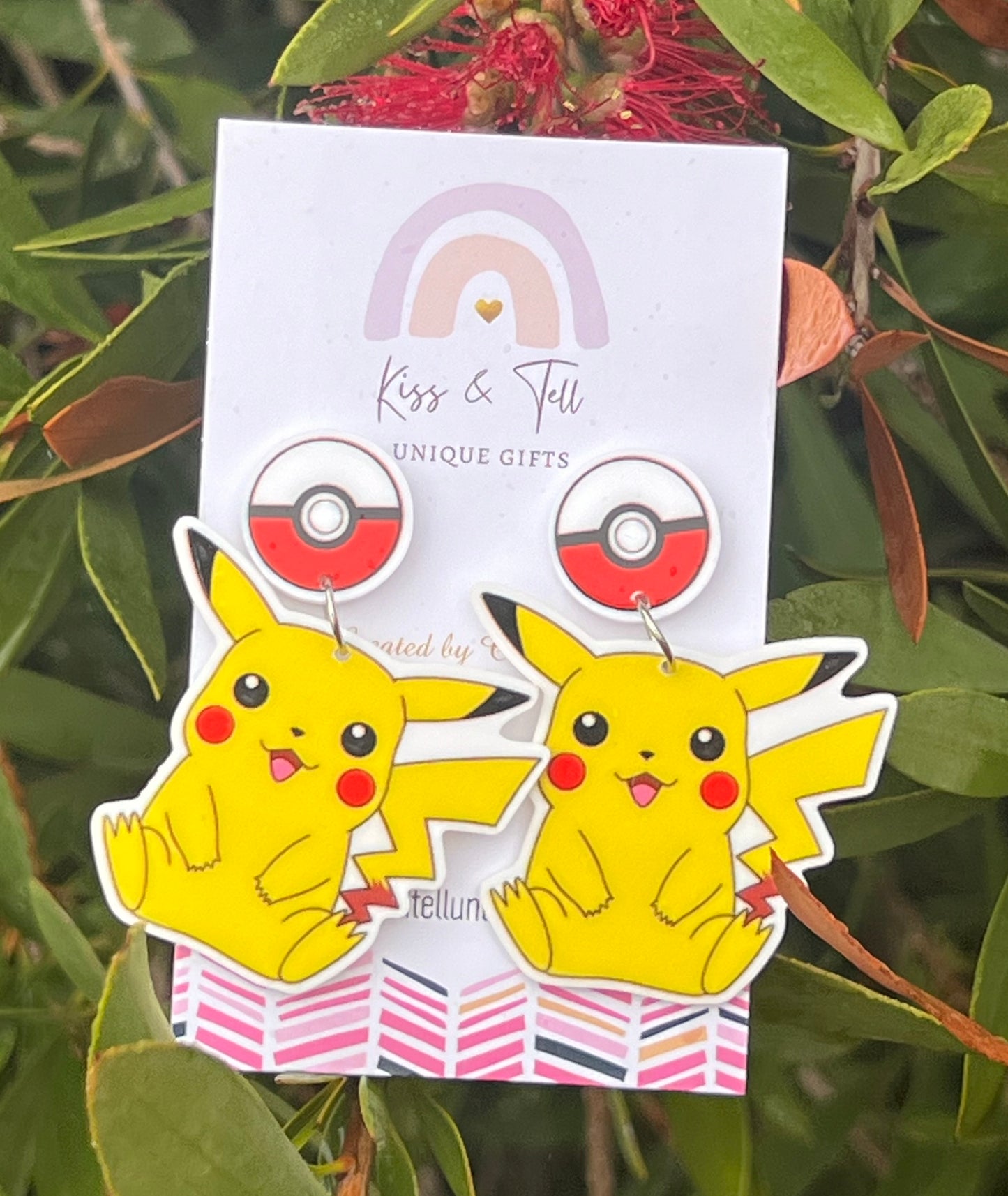 Pokémon Ball & Pikachu Dangle Earrings