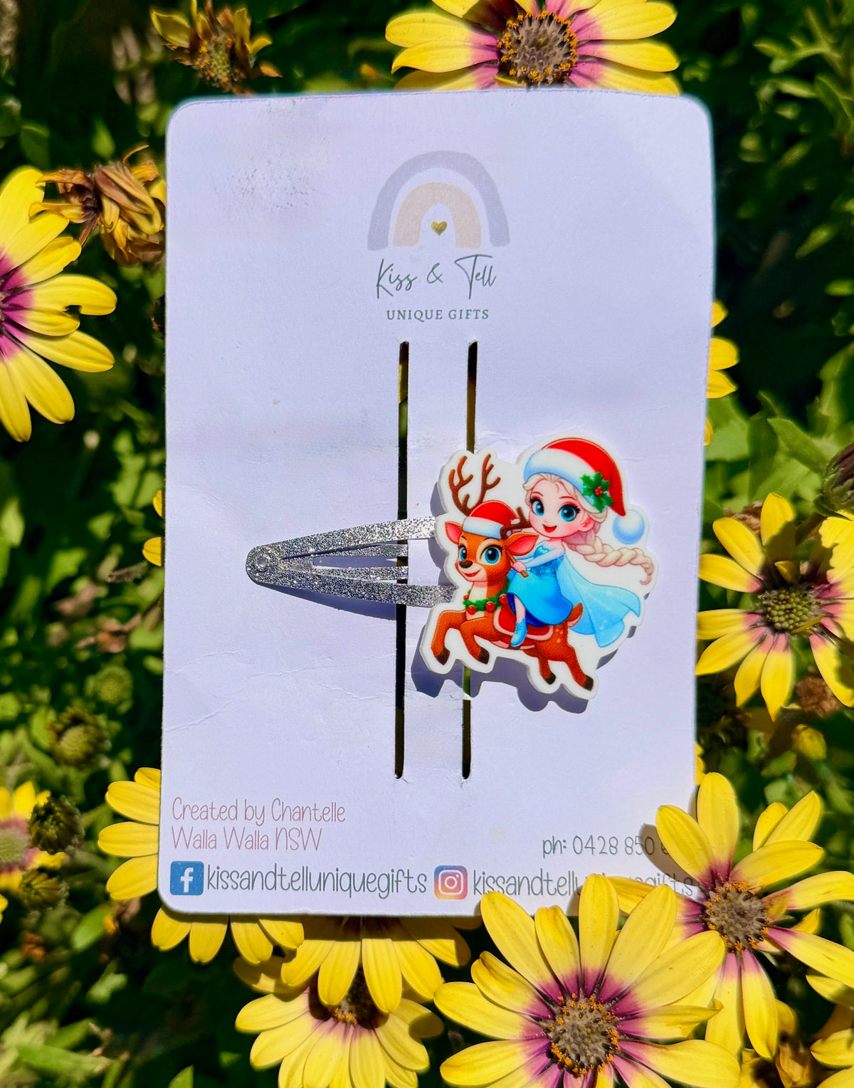 Frozen Christmas Elsa & Olaf Hair Clips