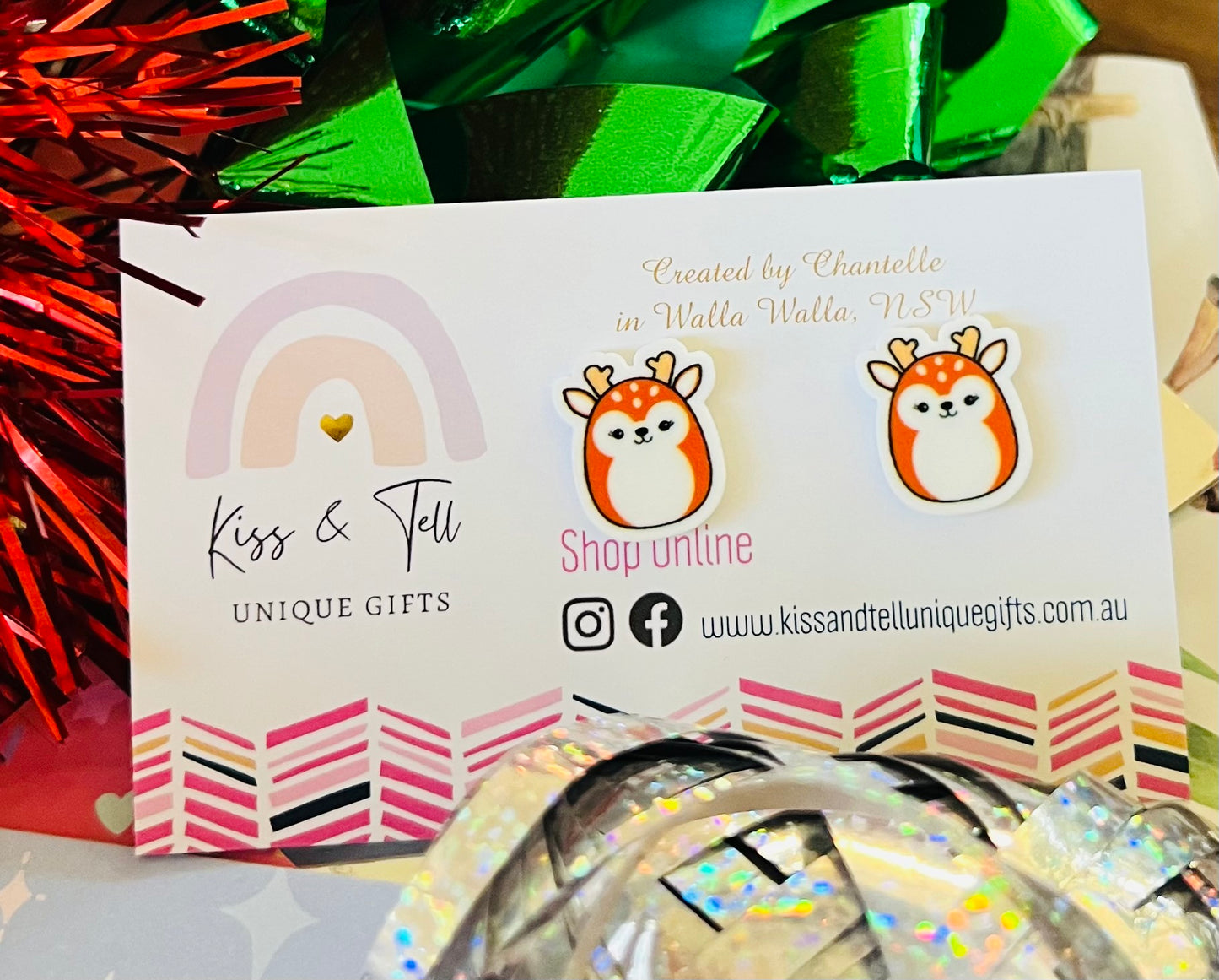 Squishmallows Reindeer Stud Earrings