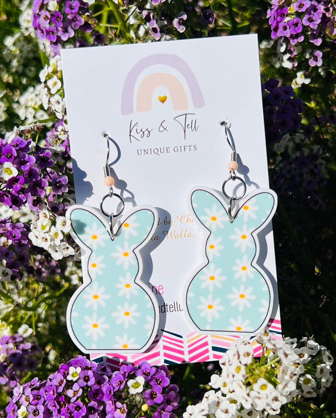 Daisy Easter Bunny Earrings