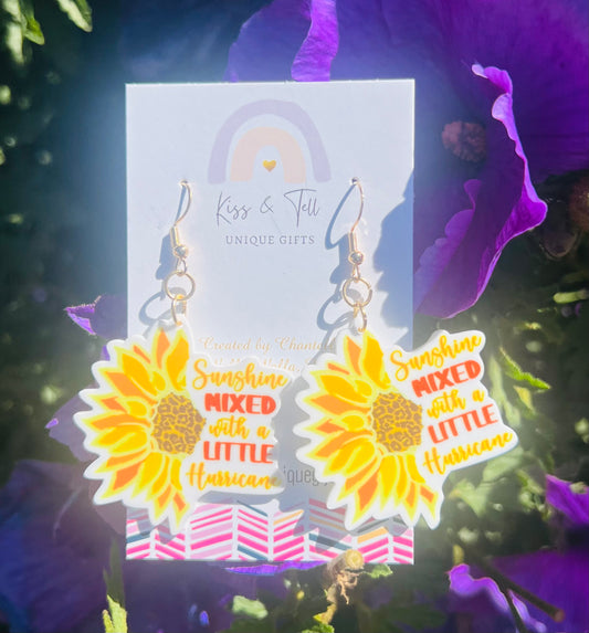 "Sunshine Mixed With Hurricane" Dangle Earrings