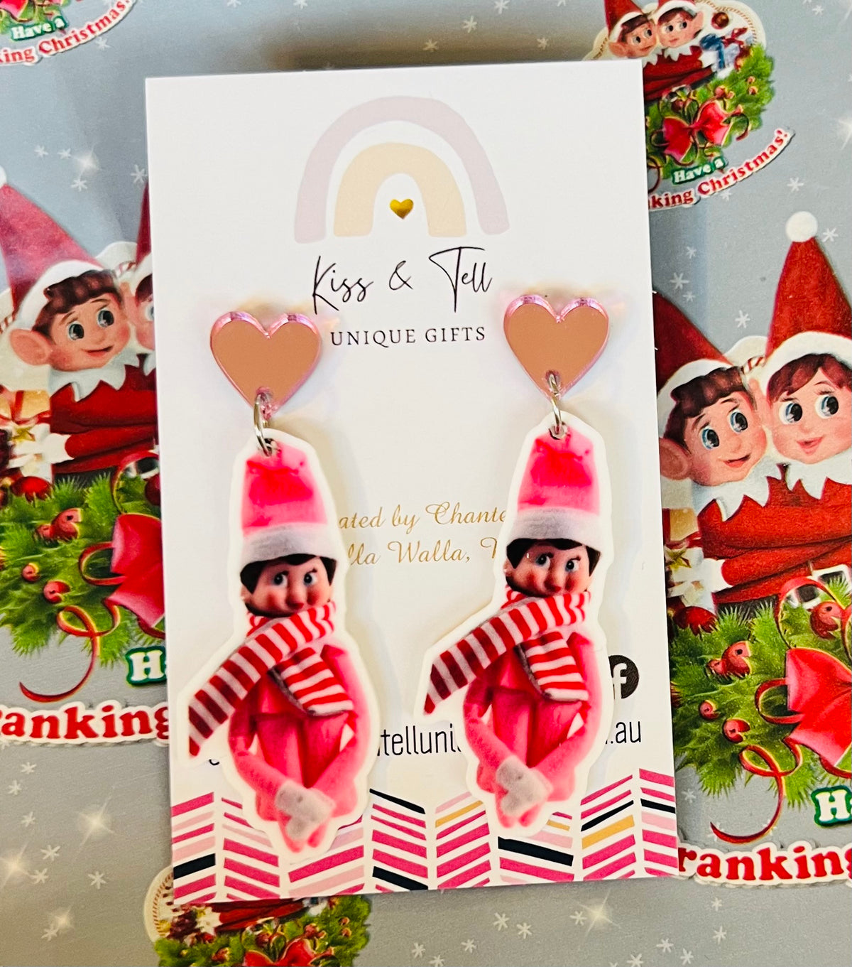 Pink Elf Dangle Earrings