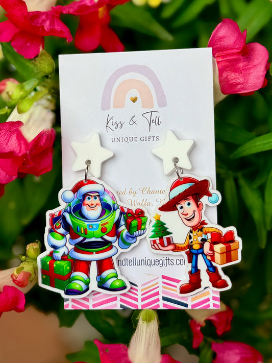 Buzz & Woody Toys Christmas Dangle Earrings