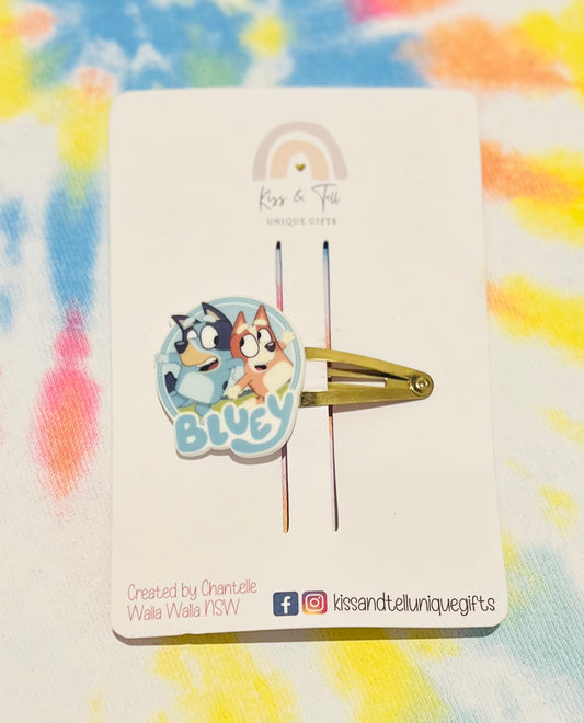 Bluey & Bingo Circle Hair Clips