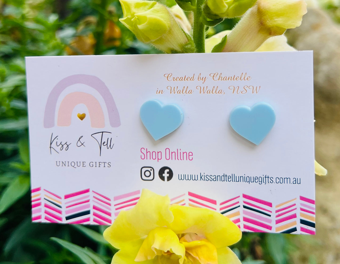 Pastel Heart Stud Earrings