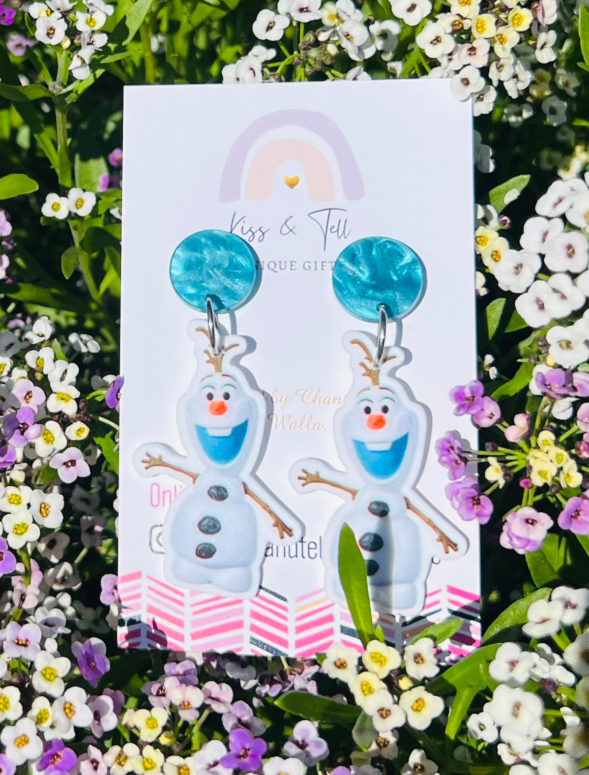 Olaf Snowman Dangle Earrings