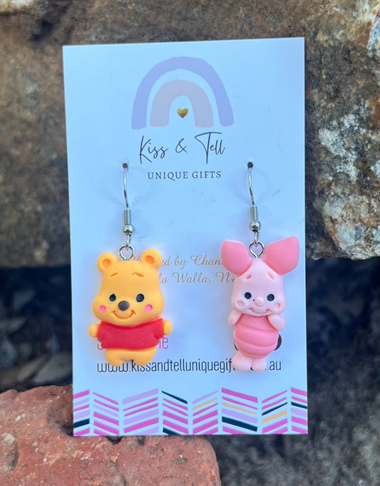 Winnie & Piglet Dangle Earrings