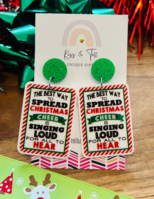 Elf Christmas Movie Quote Earrings