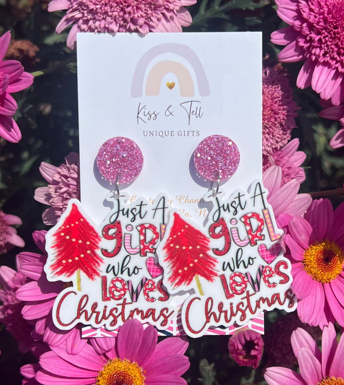 "Just A Girl Who Loves Christmas" Earrings
