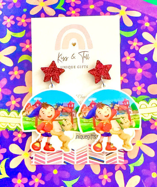Noddy Character Dangle Earrings