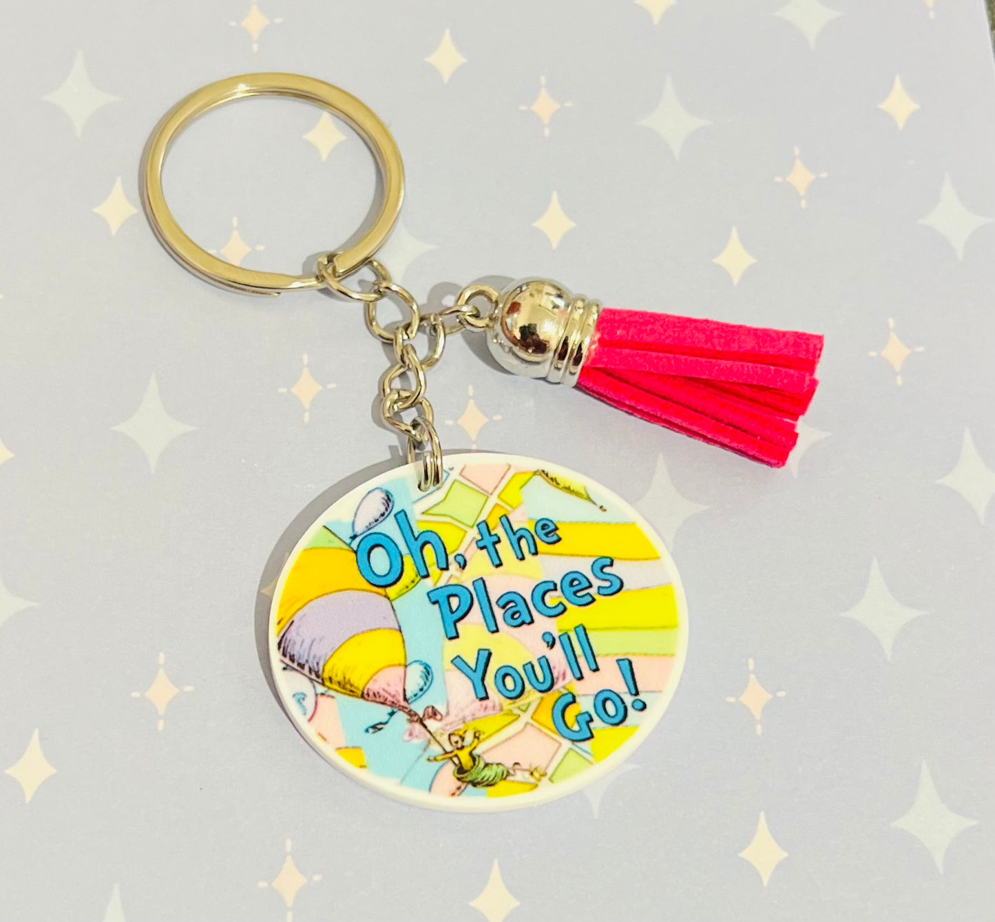 "Oh The Places You'll Go" Keyrings