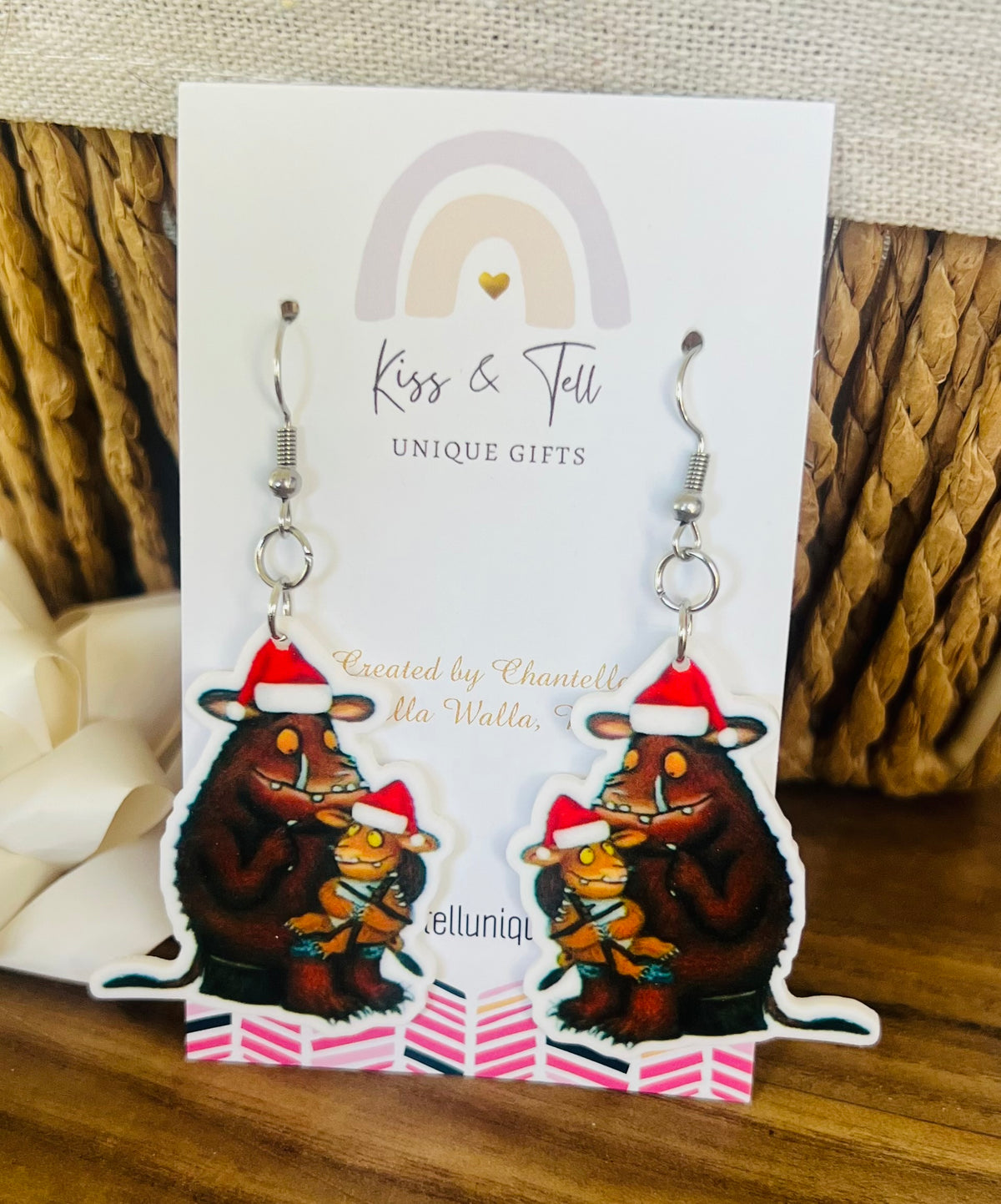 Christmas Gruffalo Dangle Earrings