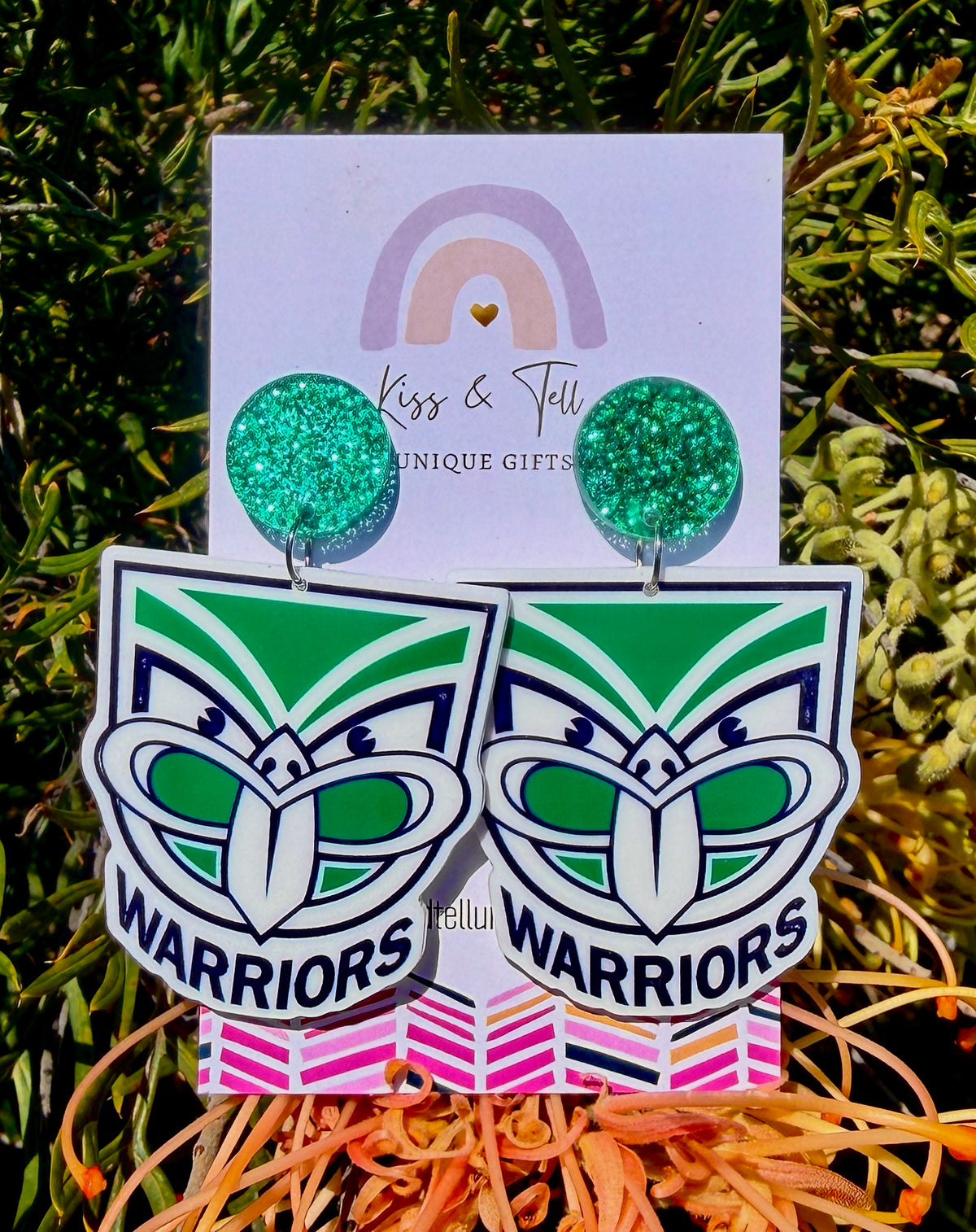NRL New Zealand Warriors Team Dangle Earrings