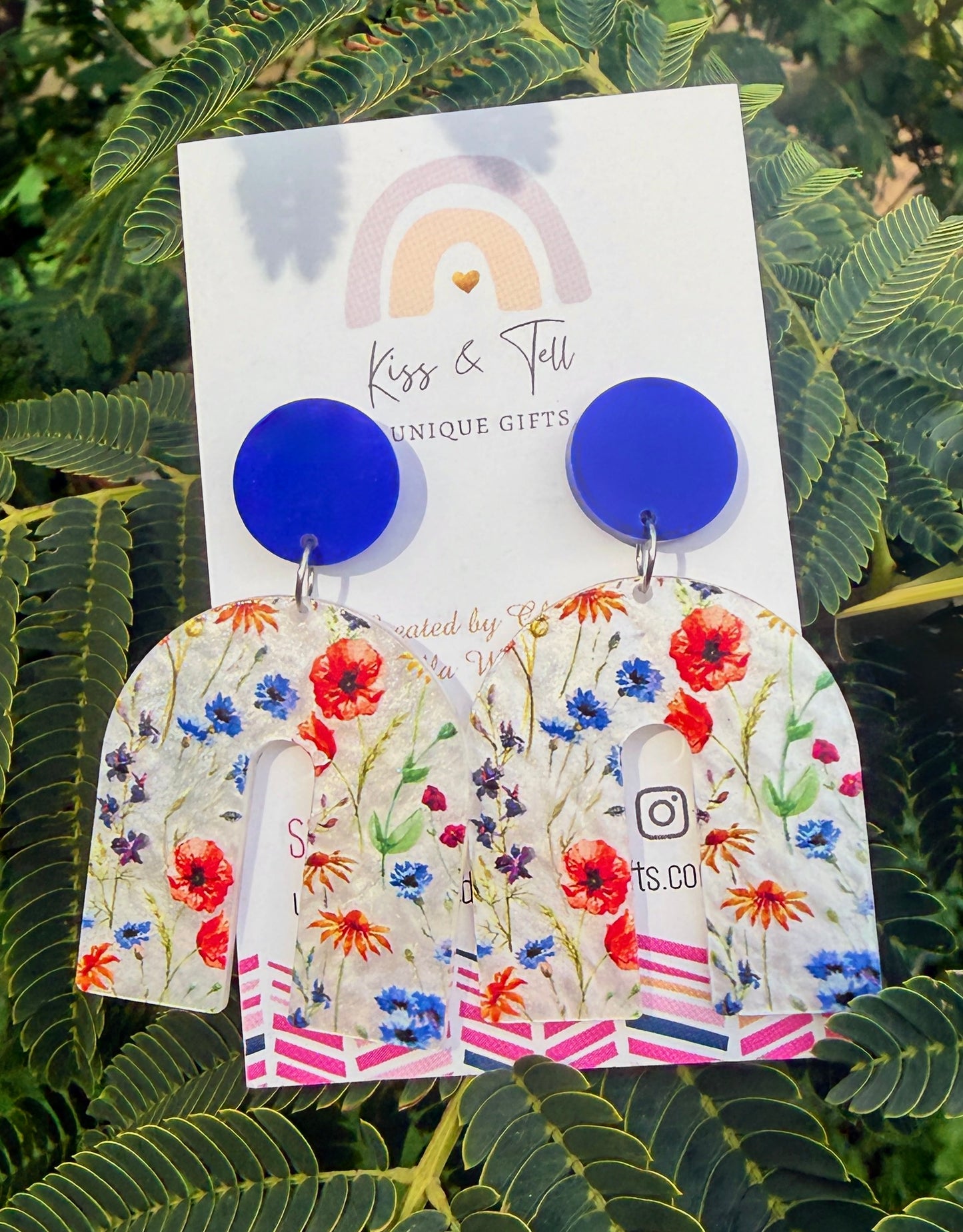 Pretty Floral U-Drop Earrings