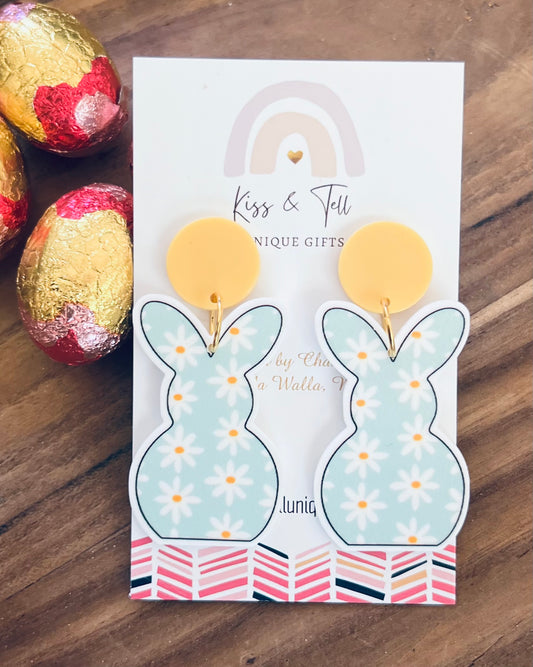 Daisy Easter Bunny Earrings