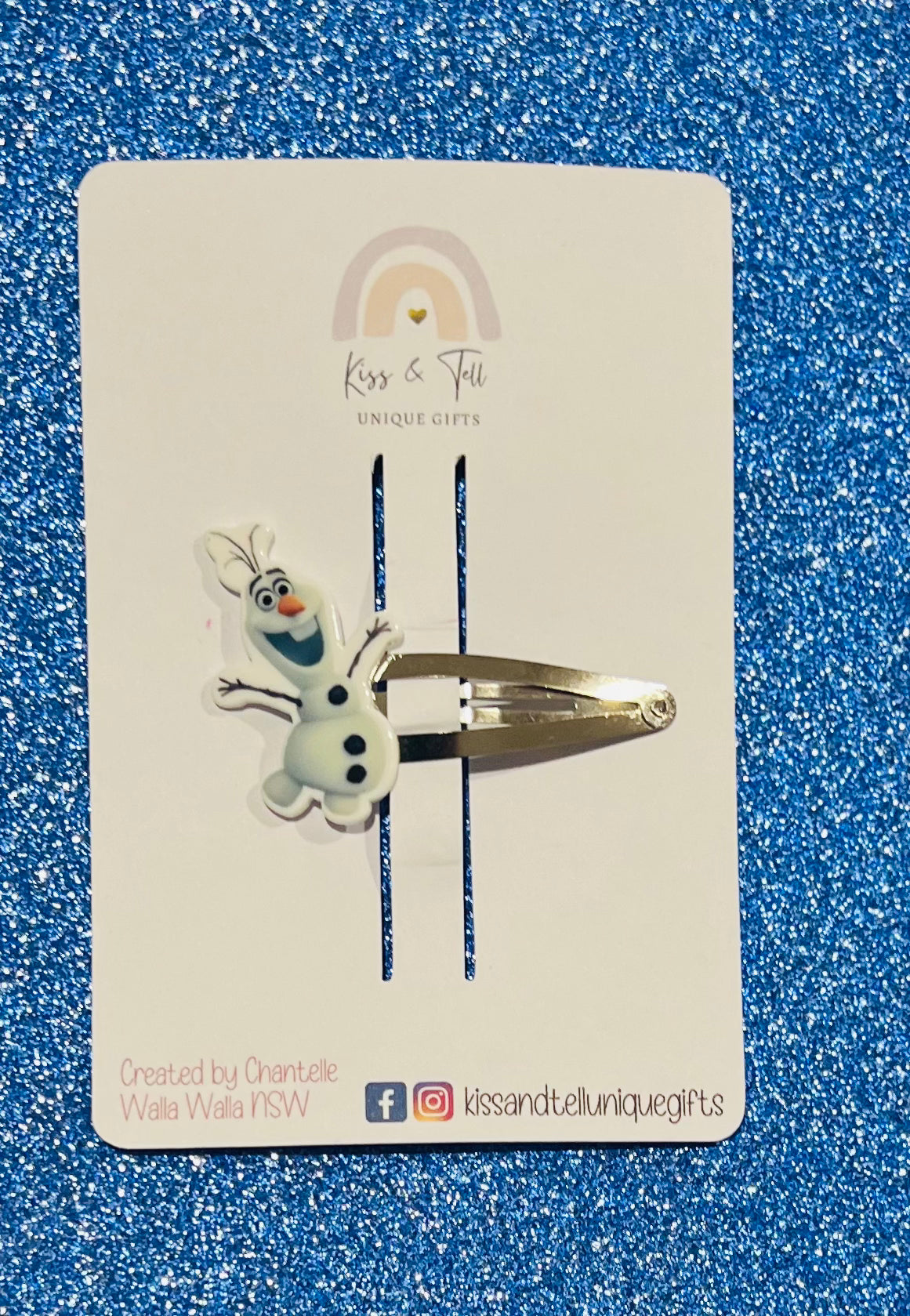 Olaf Snowman Hair Clip