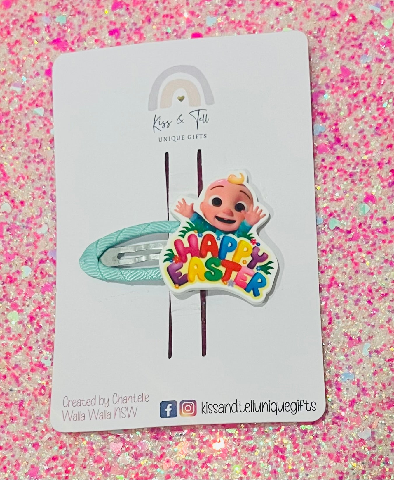 * SALE *  Cocomelon Easter Hair Clips