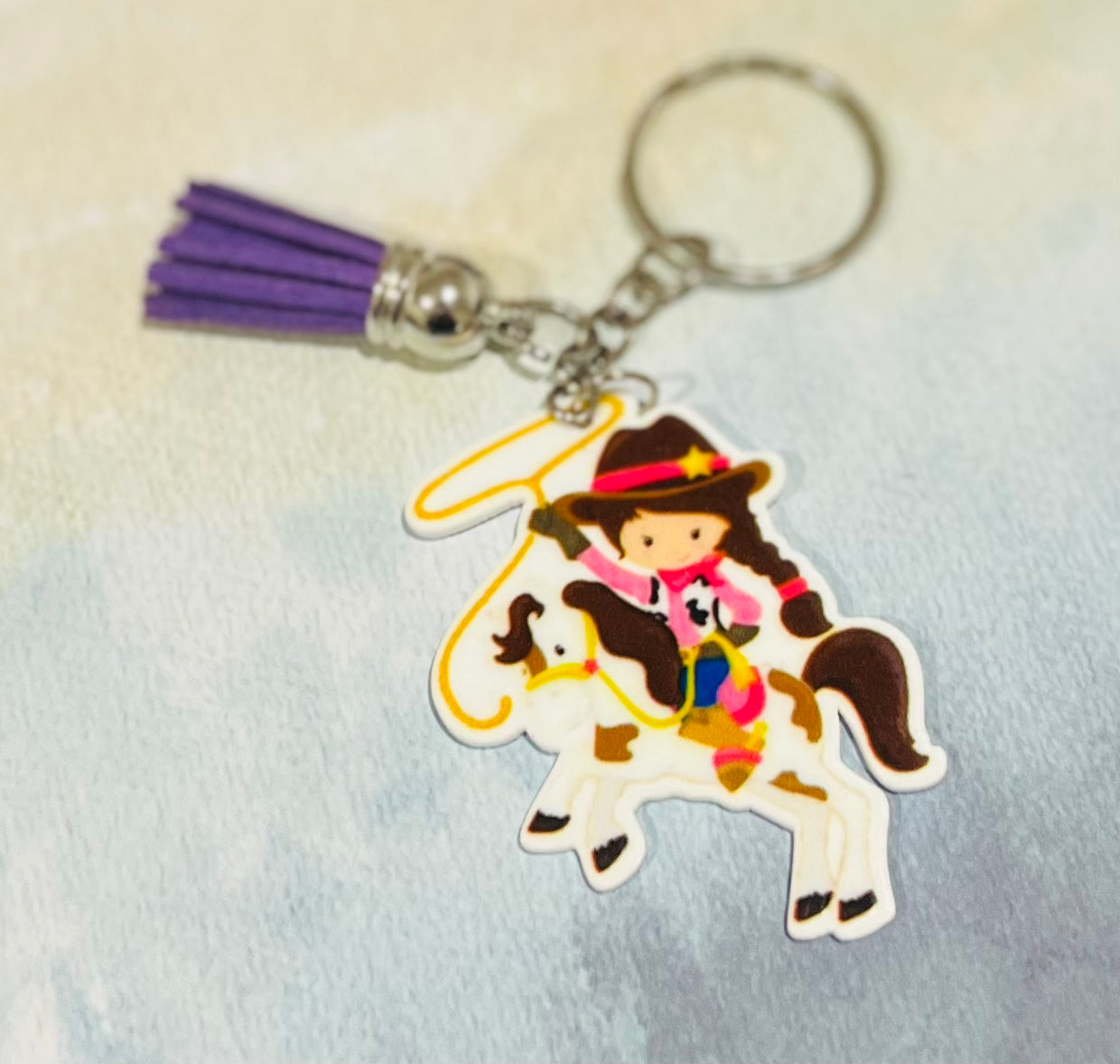 Cowgirl Keyring with Tassel