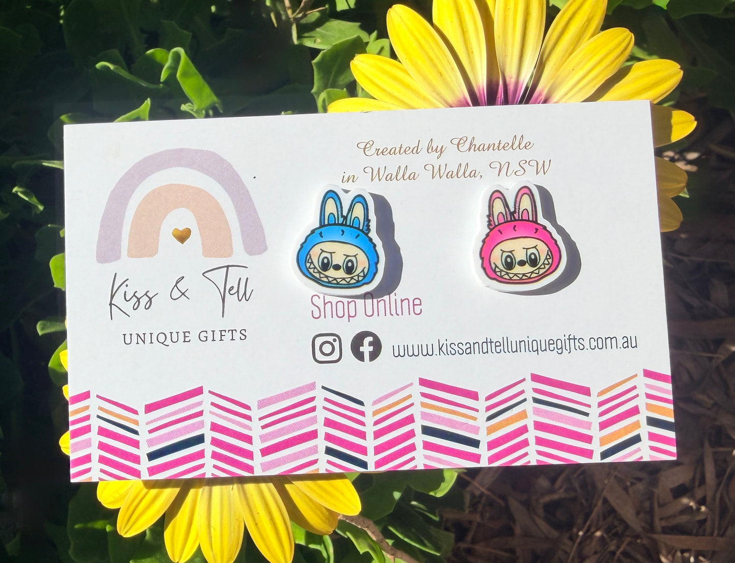 Monster Face Stud Earrings