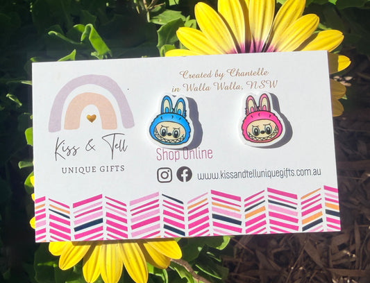Monster Face Stud Earrings