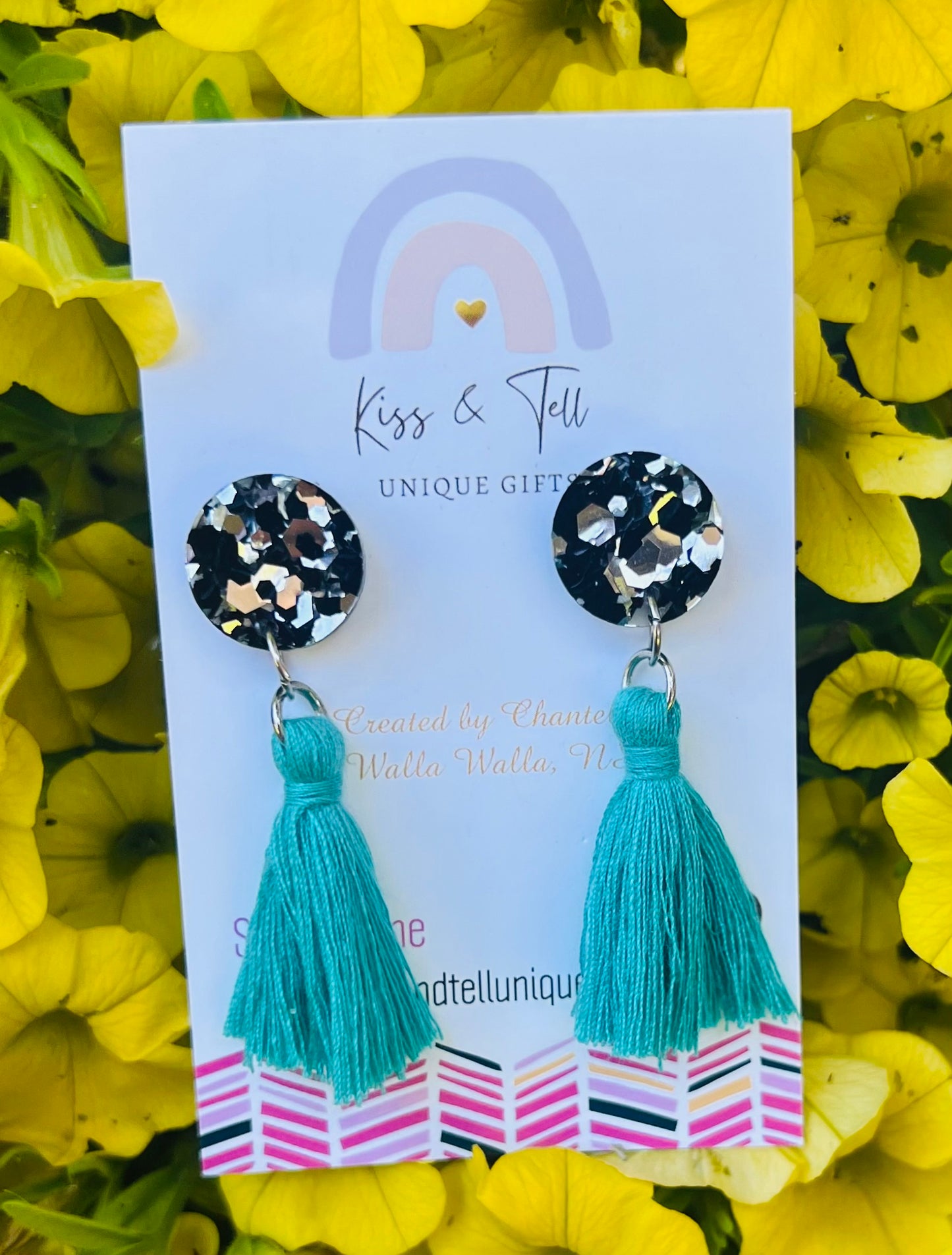 Turquoise Tassel Drop Earrings