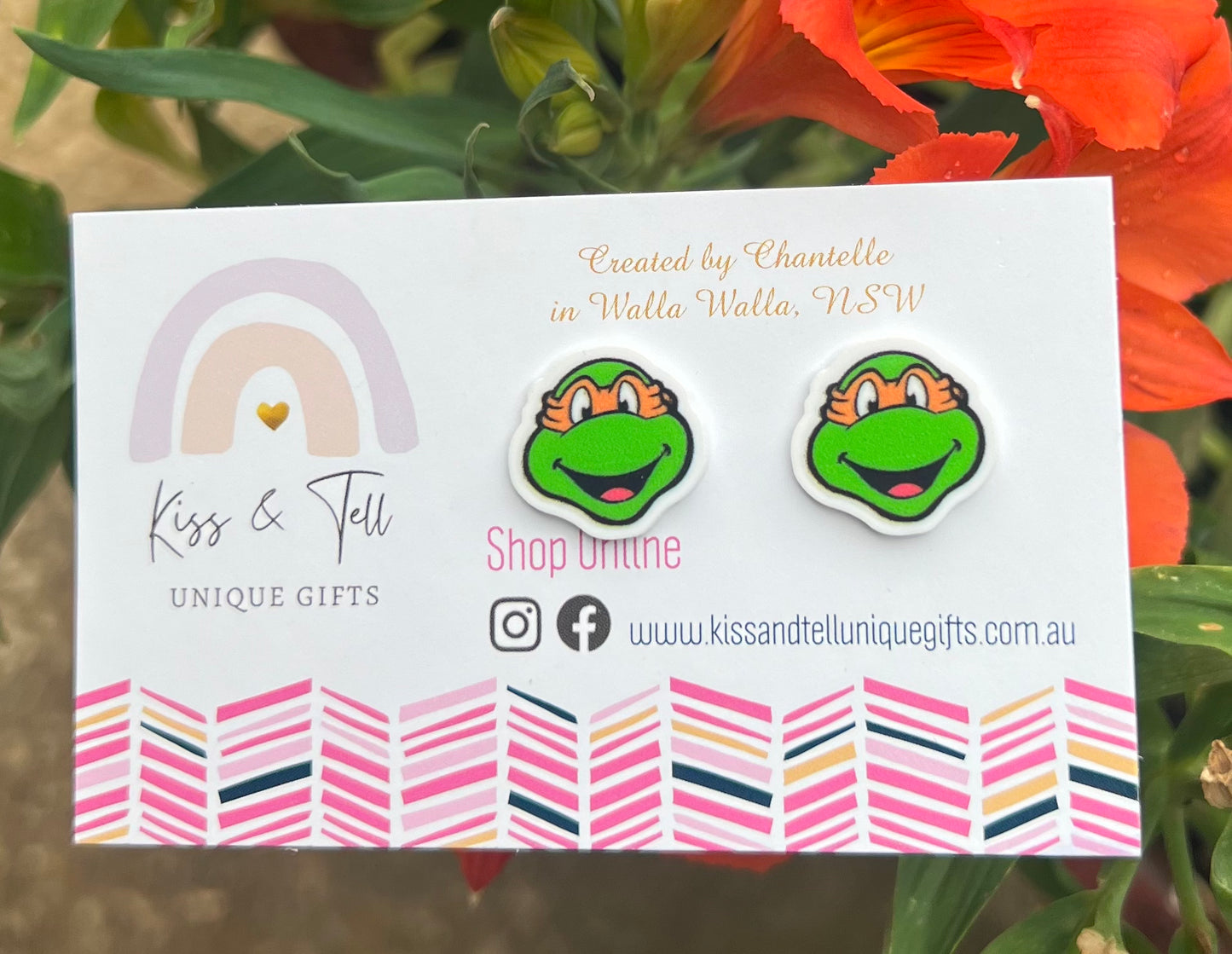 Ninja Turtle Stud Earrings