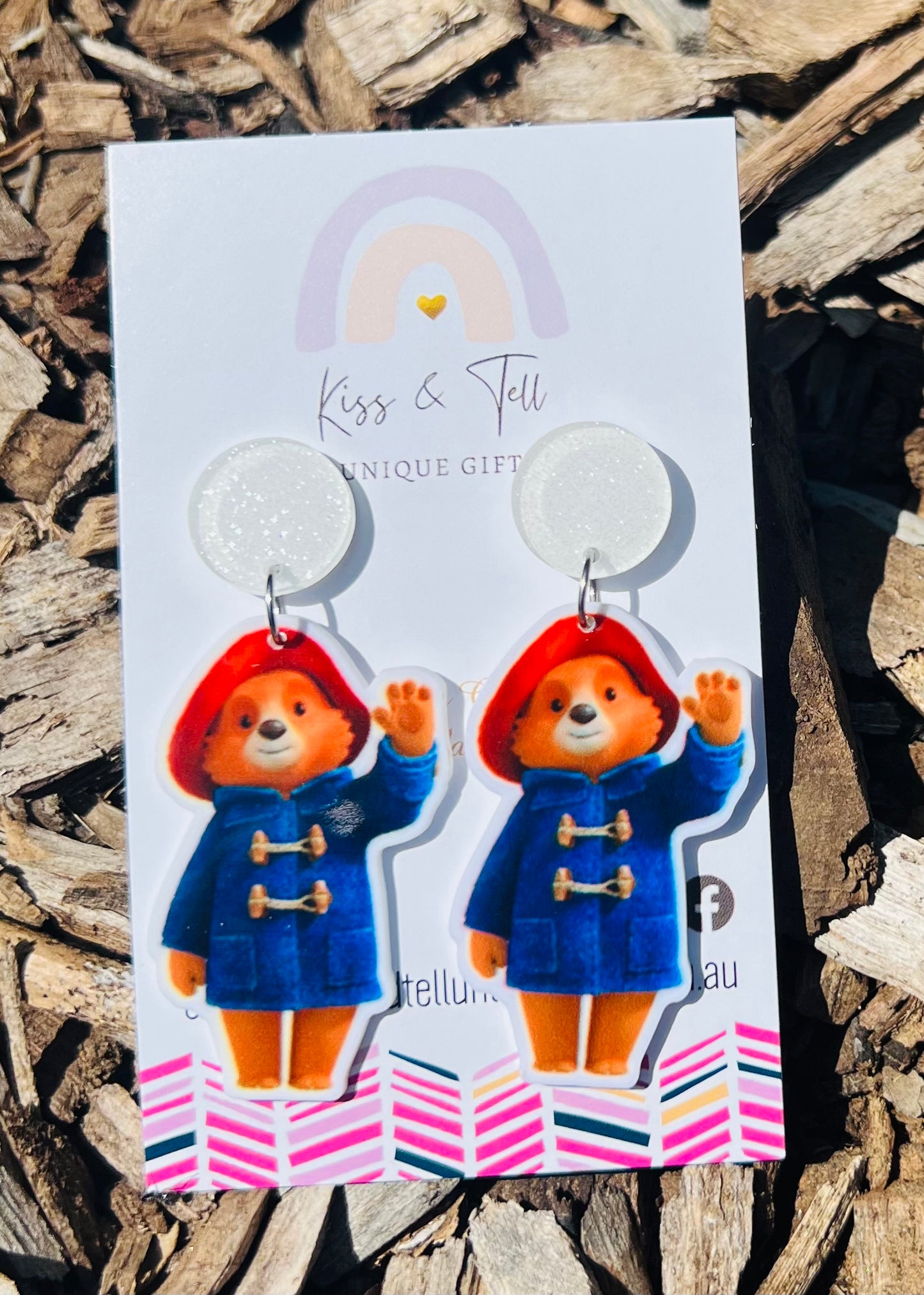 Paddington Bear Dangle Earrings