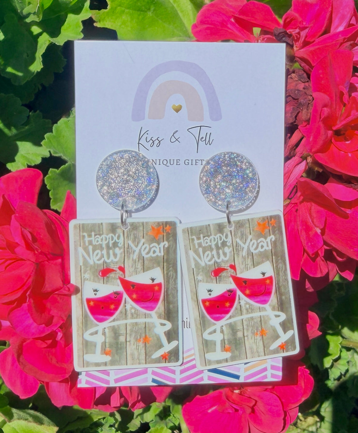 Happy New Year Dangle Earrings