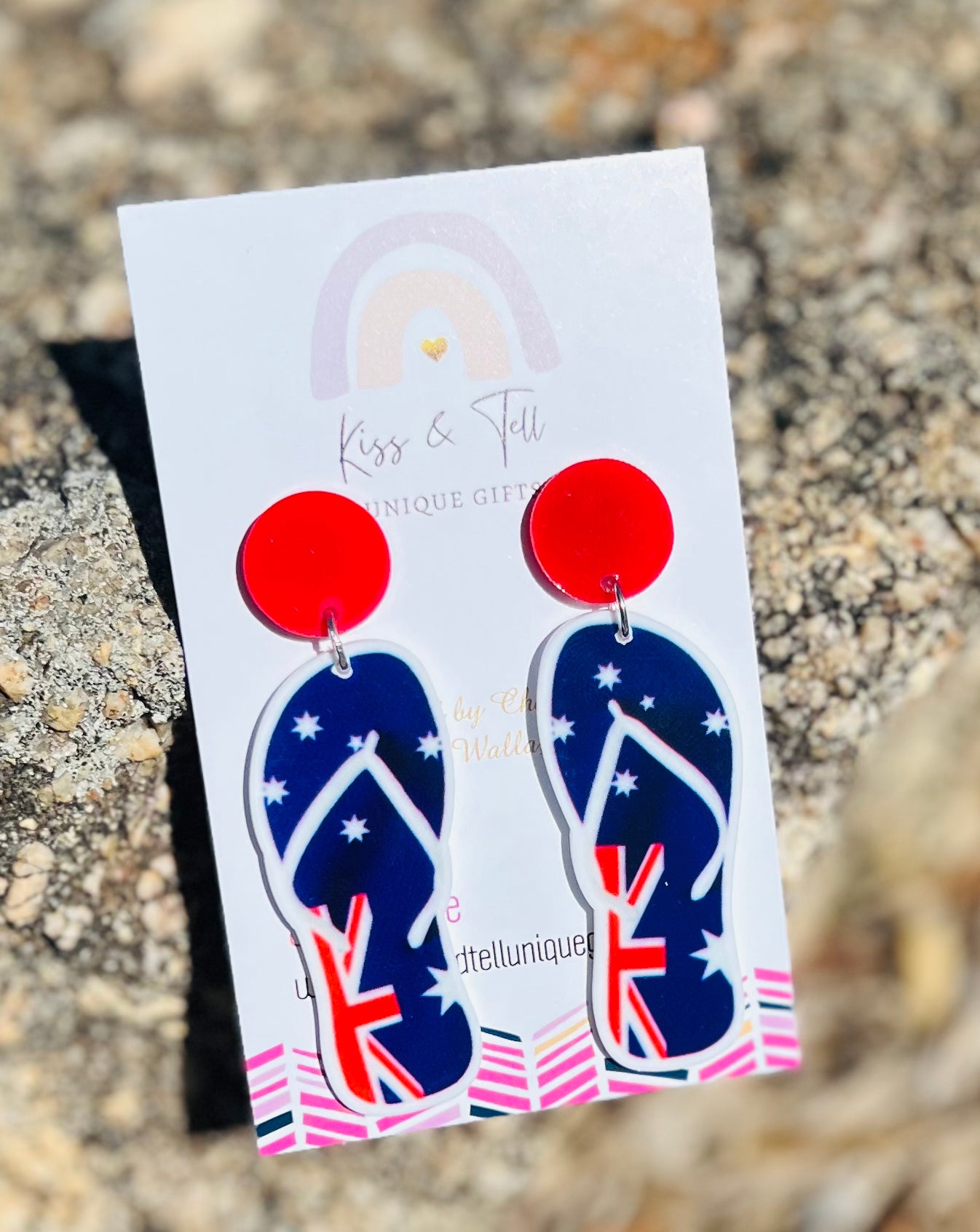 Australia Day Thongs Earrings