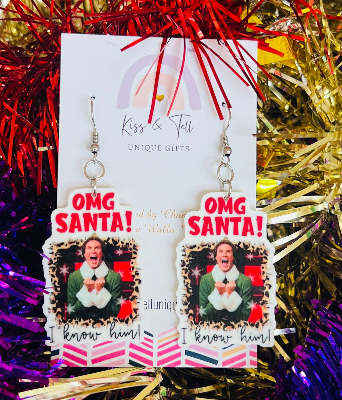 Christmas Elf Movie Dangle Earrings