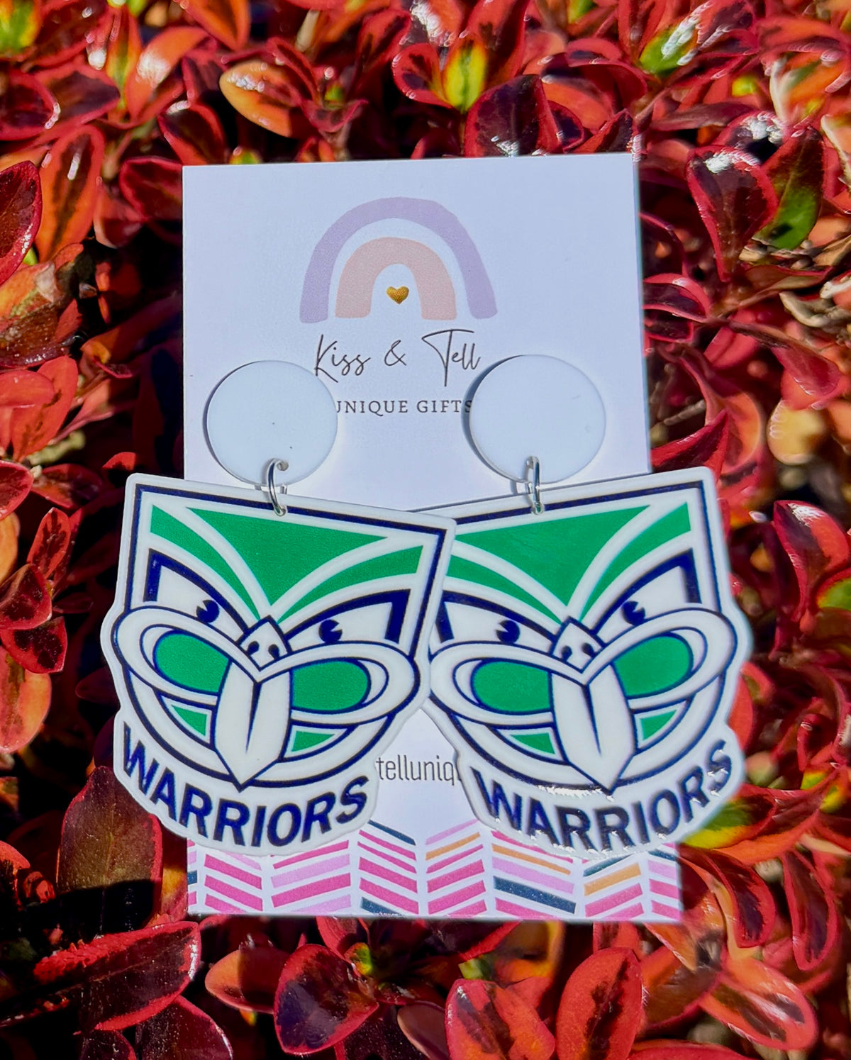 NRL New Zealand Warriors Team Dangle Earrings