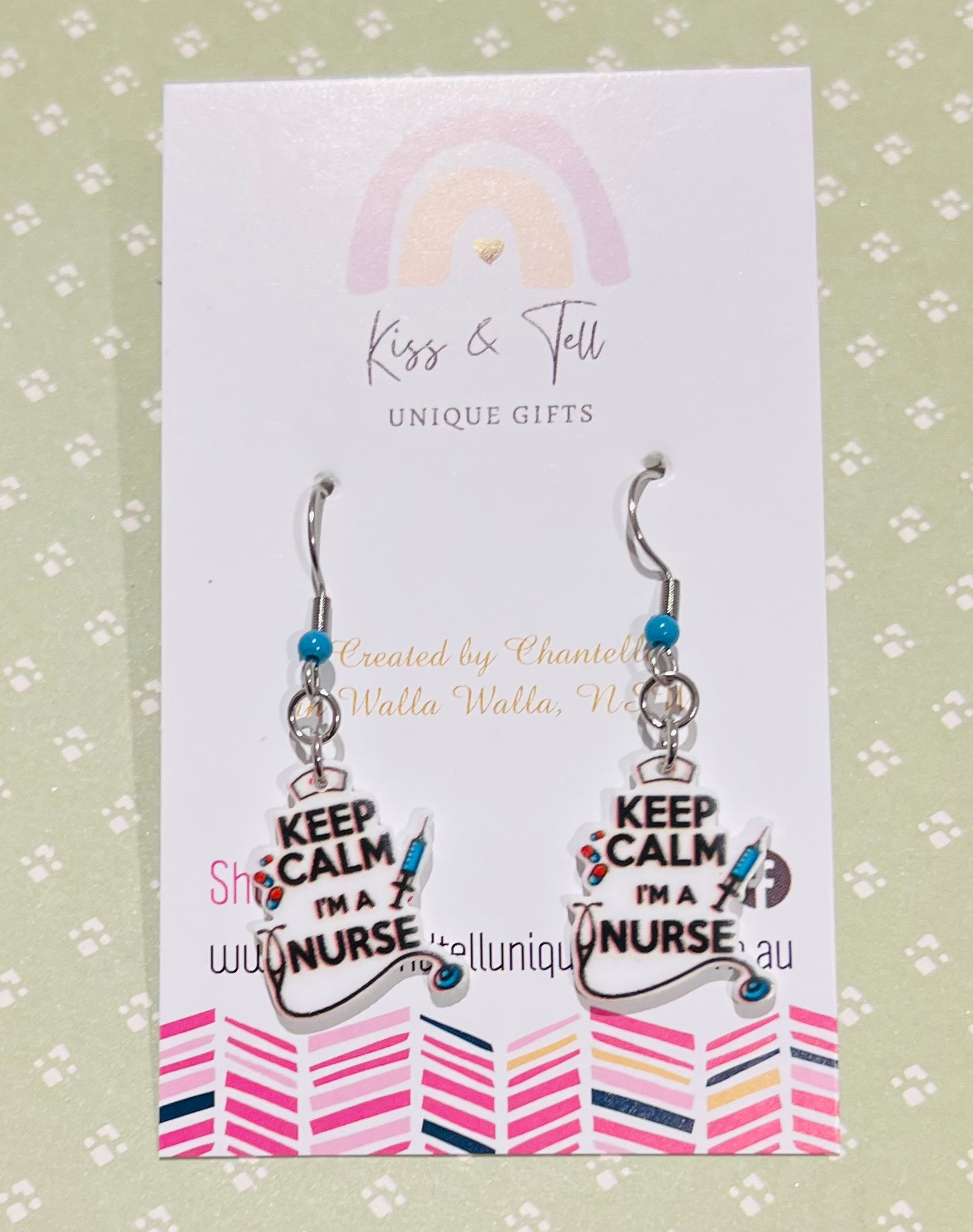 Small Medical Dangle Earrings