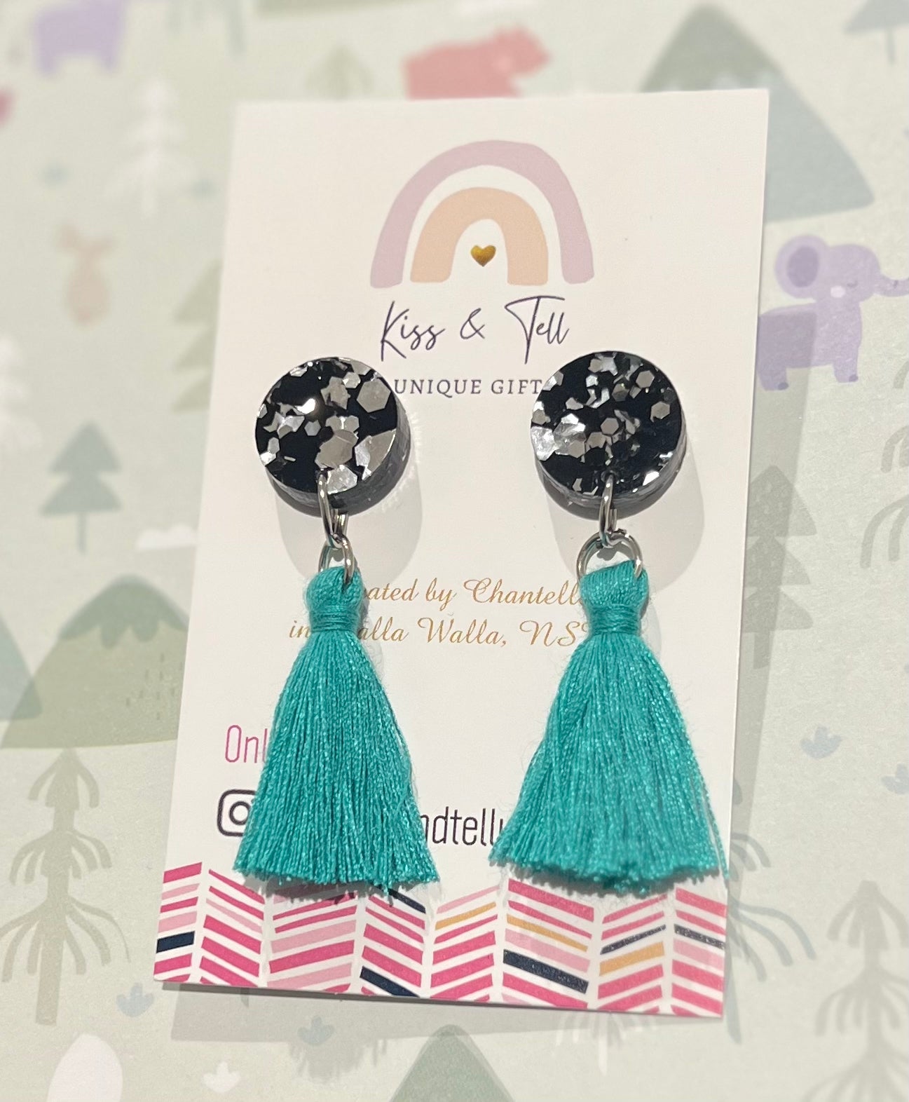 Turquoise Tassel Drop Earrings