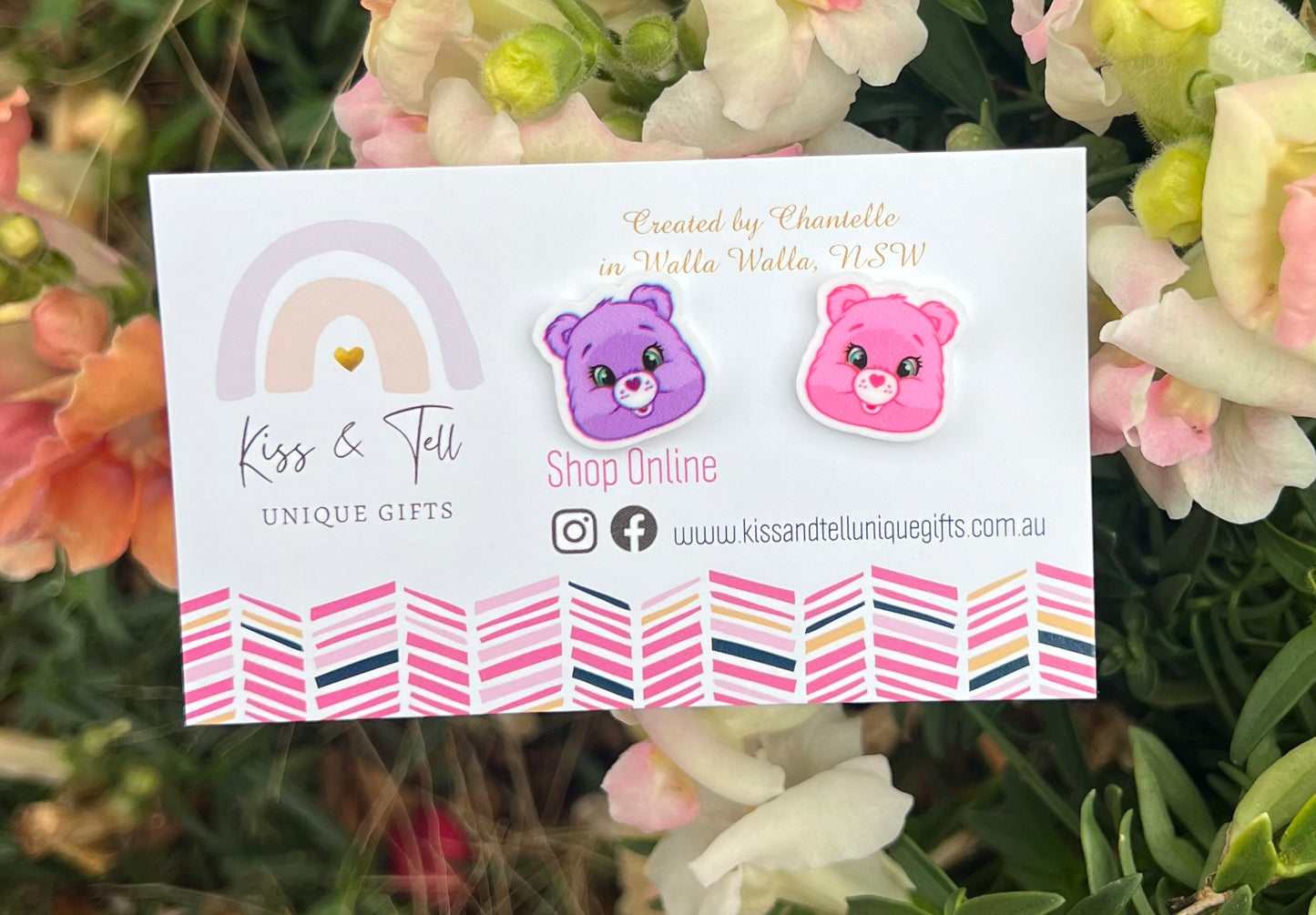 Care Bears Face Stud Earrings
