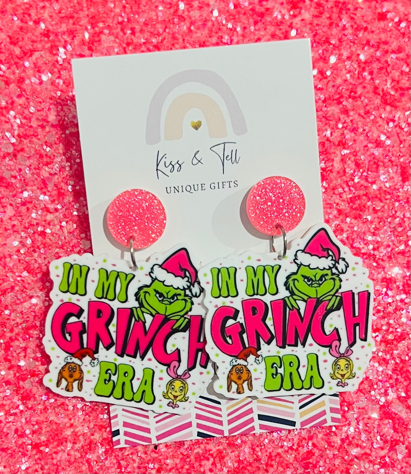 "In My Grinch Era" Dangle Earrings