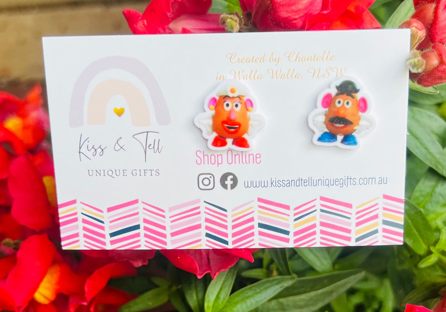 Mr & Mrs Potato Head Stud Earrings