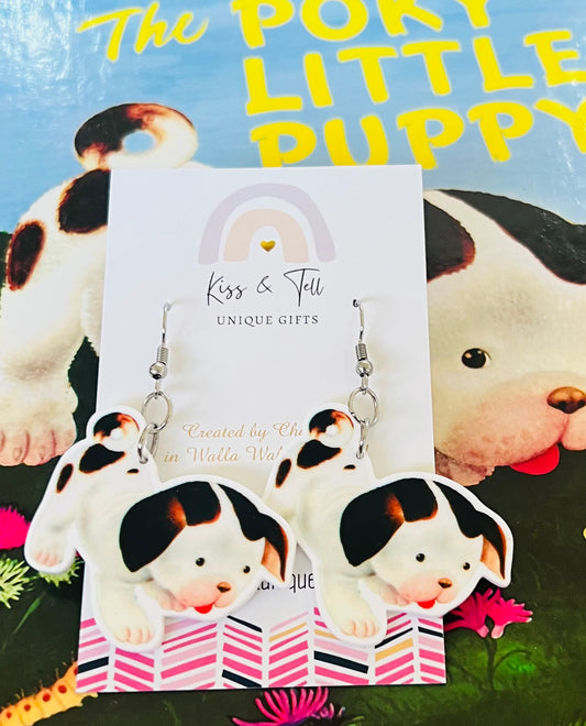 Poky Little Puppy Dangle Earrings