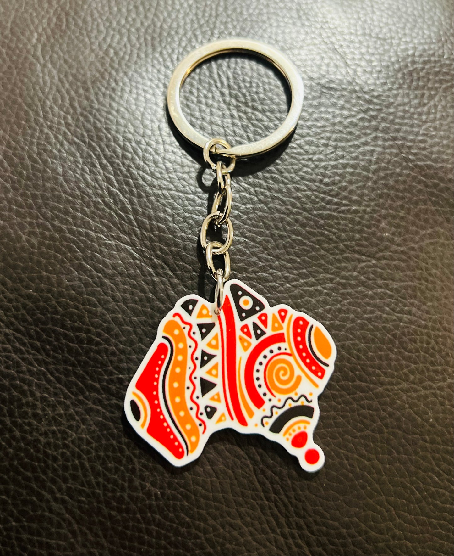 Aboriginal Australia Map Keyring