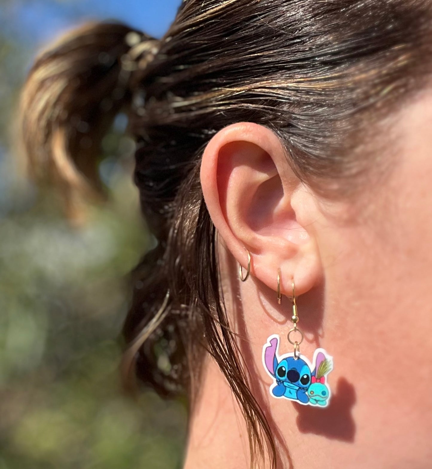 Stitch Character Smaller Dangle Earrings