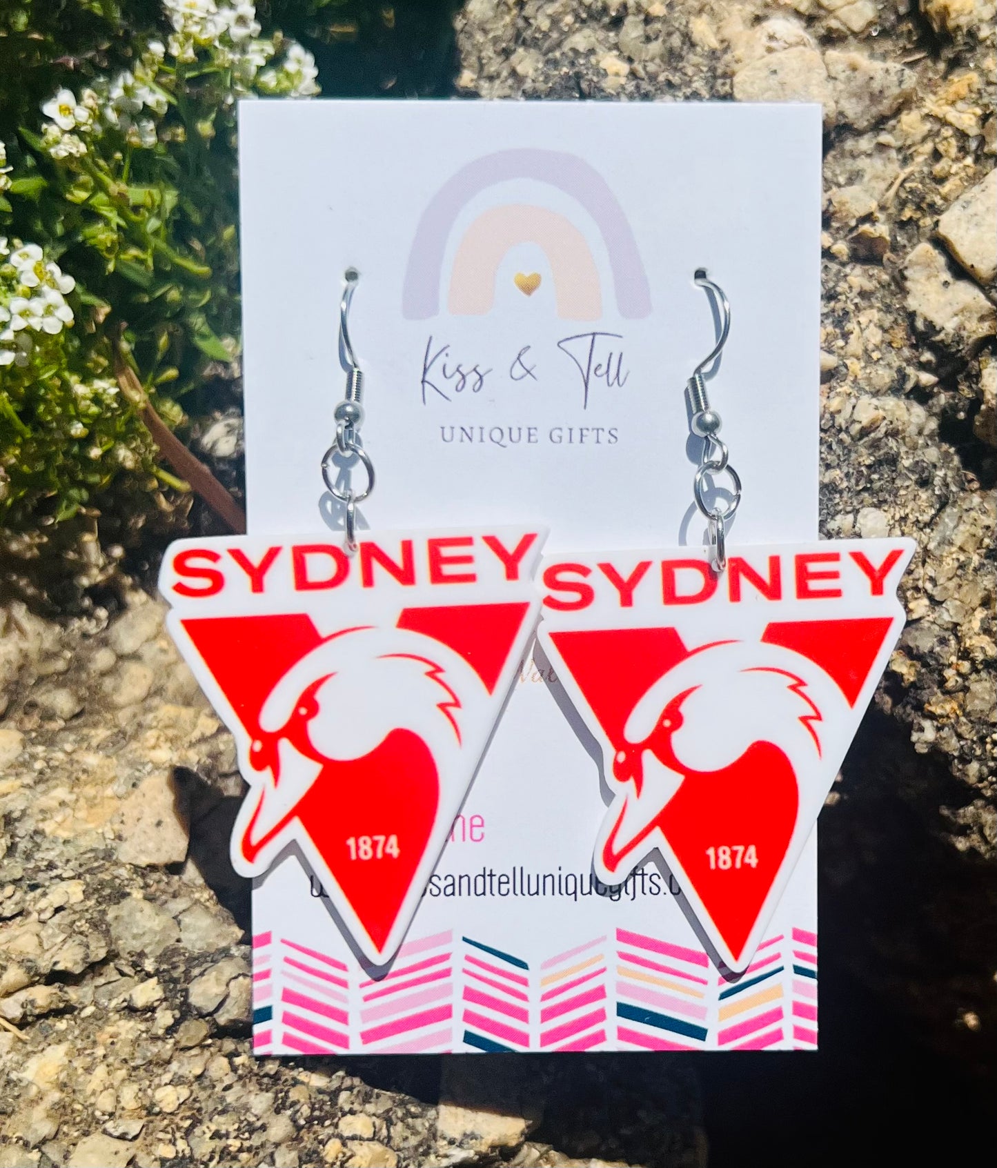 AFL Swans Team Dangle Earrings