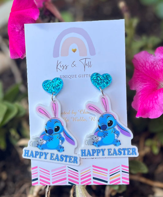 * 1 LEFT *  Easter Stitch Dangle Earrings